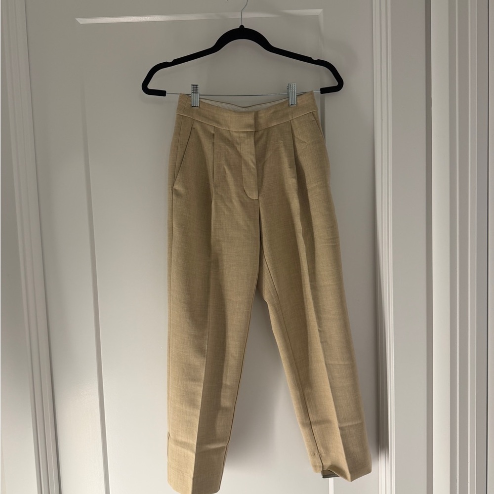 Wilfred Aritzia Beige Tailored Pants Size 0 (High Waisted, Workwear)